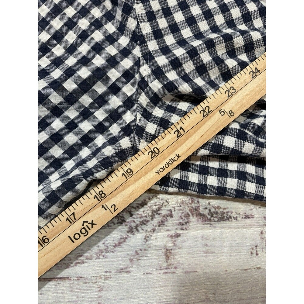 Nordstrom Men’s Regular Fit Dress Shirt Button Down Size Large Black White Plaid - Picture 9 of 11